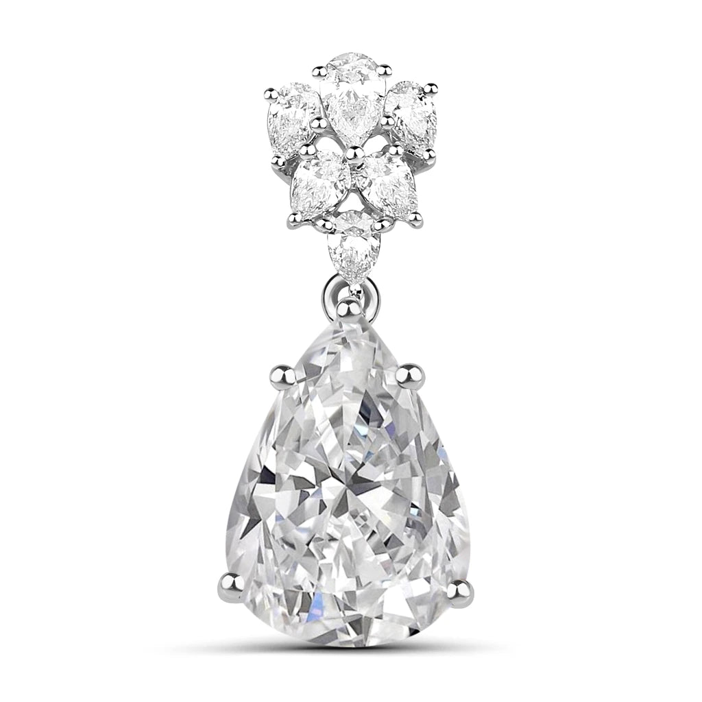 Olivetta Pear Cut Diamond Accented Cocktail Pendant