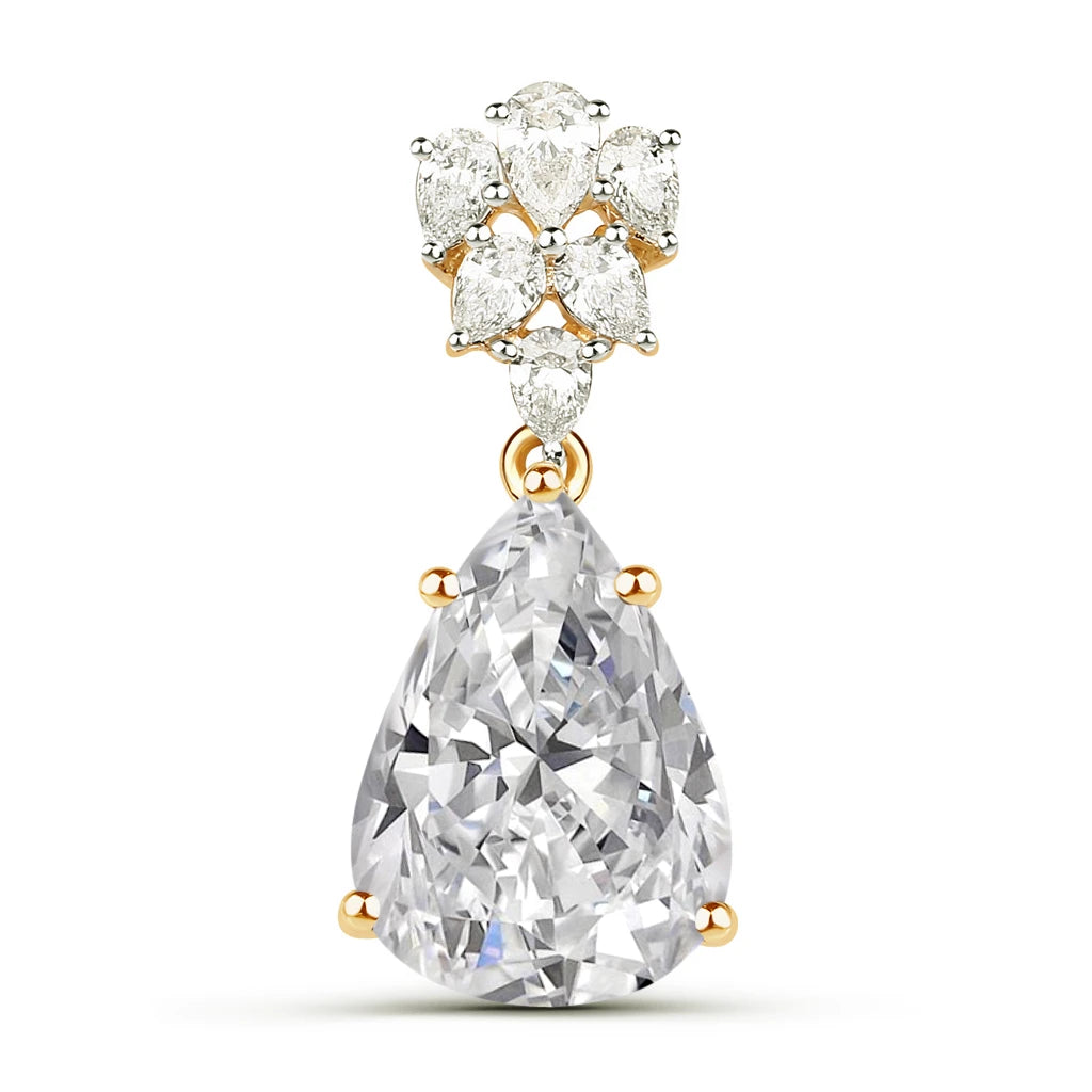 Olivetta Pear Cut Diamond Accented Cocktail Pendant