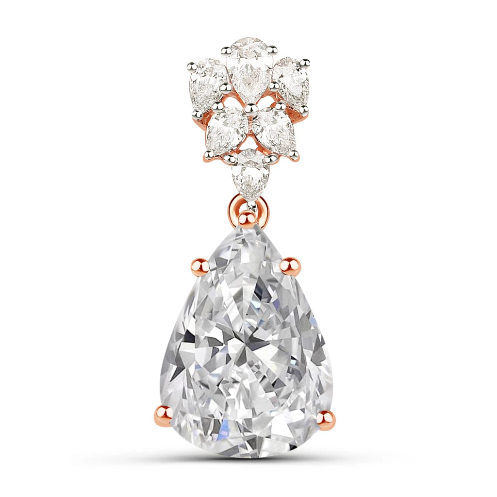 Olivetta Pear Cut Diamond Accented Cocktail Pendant