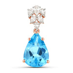 Olivetta Pear Cut Diamond Accented Cocktail Pendant