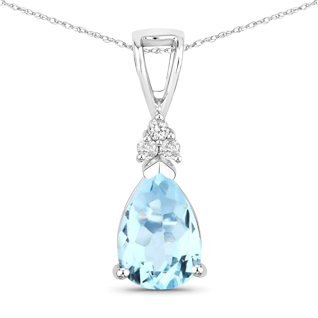 Tropez Pear Drop Earrings with Diamond Accents