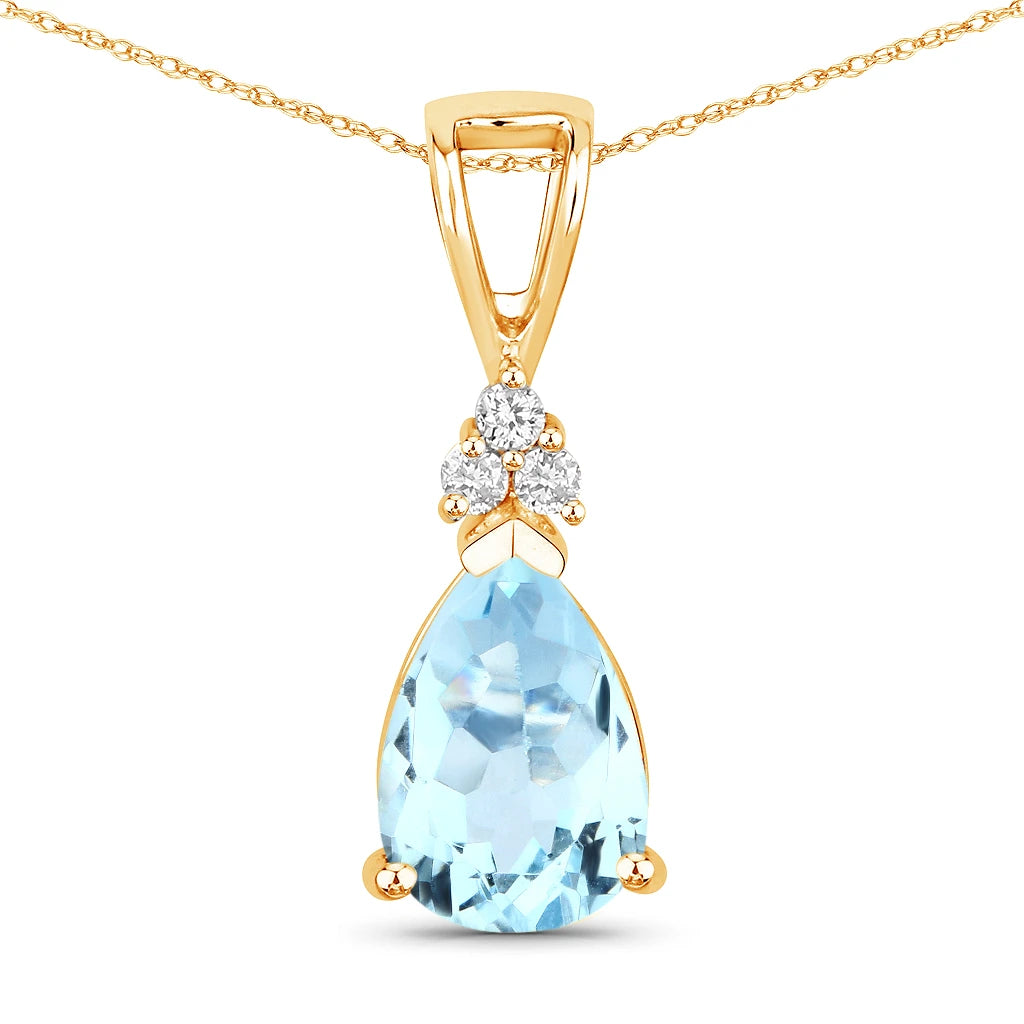 Tropez Pear Drop Earrings with Diamond Accents