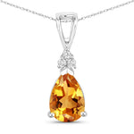 Tropez Pear Drop Earrings with Diamond Accents