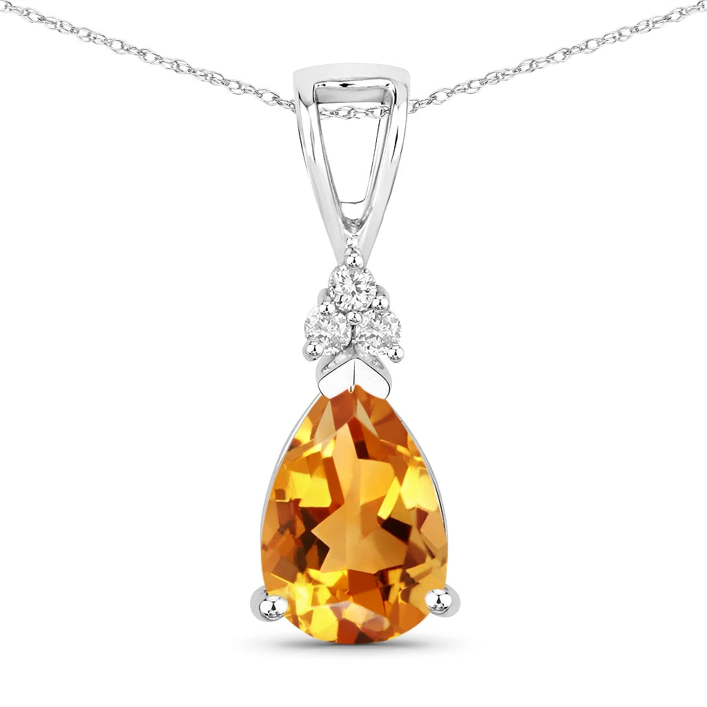 Tropez Pear Drop Earrings with Diamond Accents