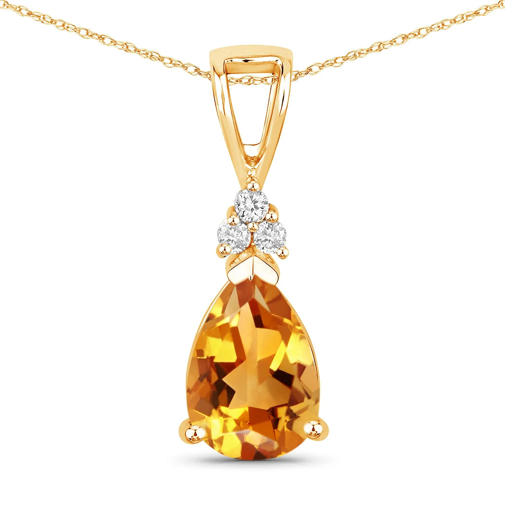 Tropez Pear Drop Earrings with Diamond Accents