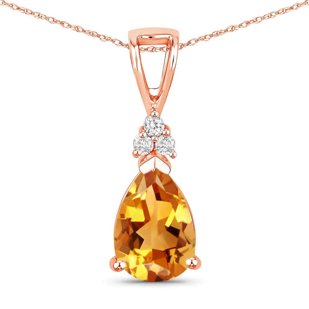 Tropez Pear Drop Earrings with Diamond Accents