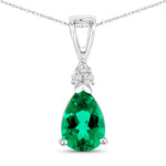 Tropez Pear Drop Earrings with Diamond Accents