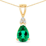 Tropez Pear Drop Earrings with Diamond Accents
