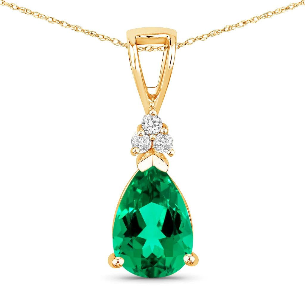 Tropez Pear Drop Earrings with Diamond Accents