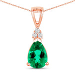 Tropez Pear Drop Earrings with Diamond Accents