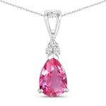 Tropez Pear Drop Earrings with Diamond Accents
