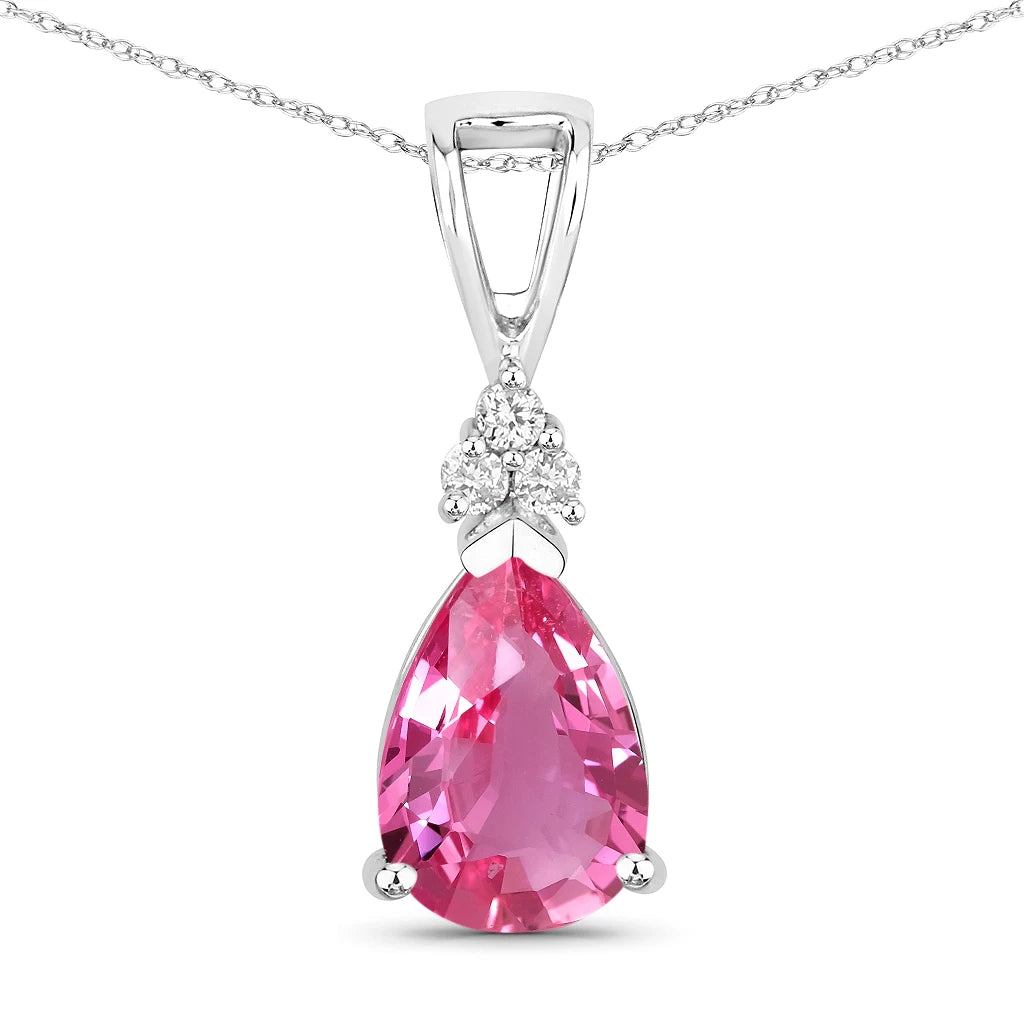 Tropez Pear Drop Earrings with Diamond Accents