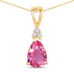 Tropez Pear Drop Earrings with Diamond Accents