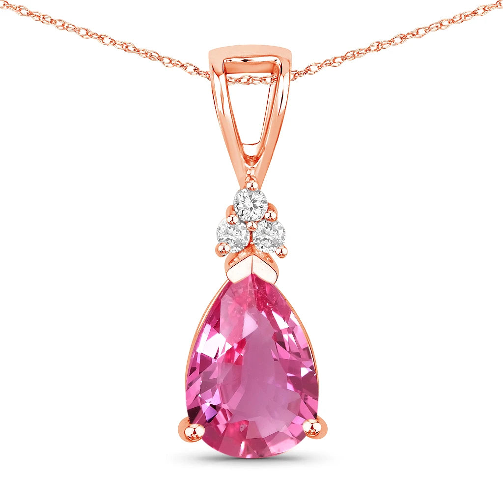 Tropez Pear Drop Earrings with Diamond Accents