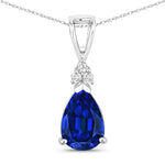 Tropez Pear Drop Earrings with Diamond Accents