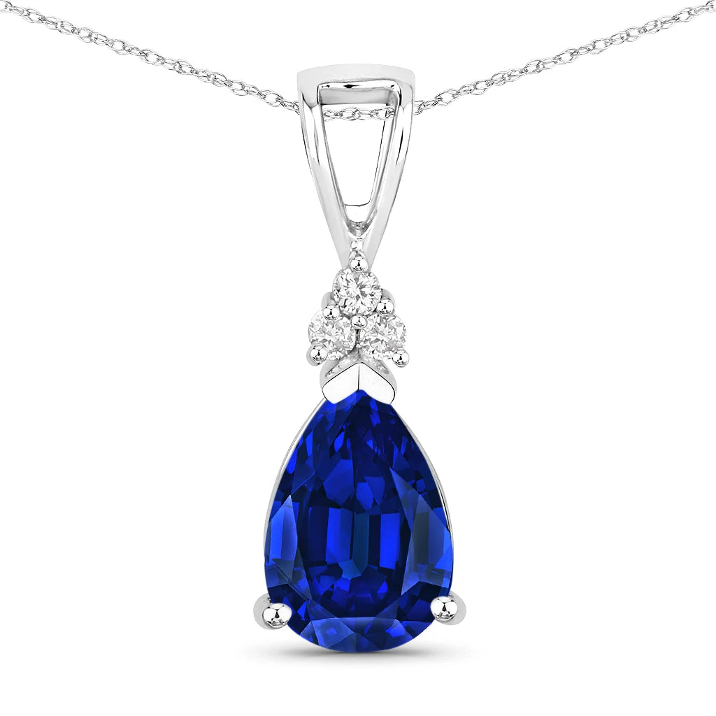 Tropez Pear Drop Earrings with Diamond Accents