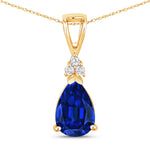Tropez Pear Drop Earrings with Diamond Accents