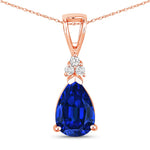 Tropez Pear Drop Earrings with Diamond Accents