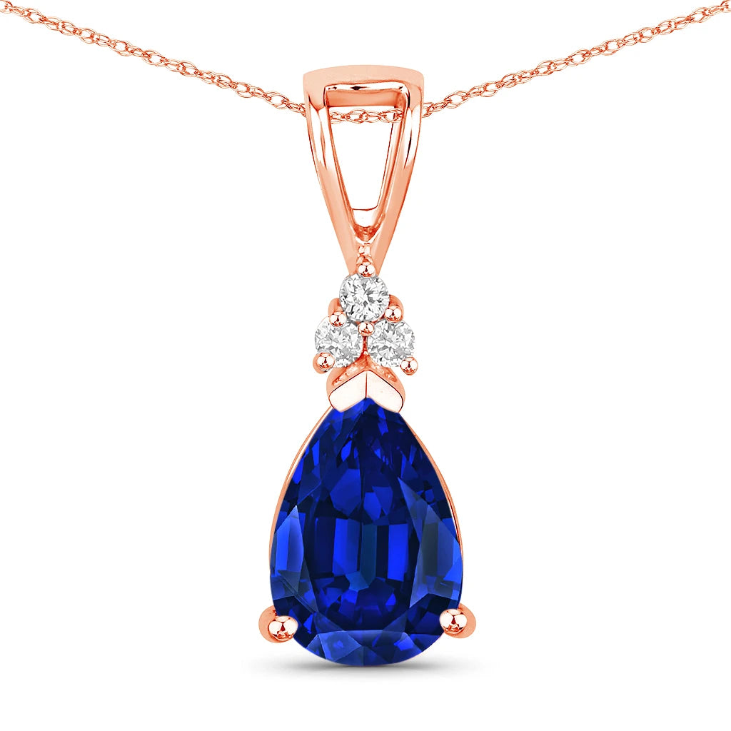 Tropez Pear Drop Earrings with Diamond Accents