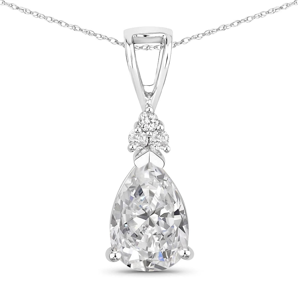Tropez Pear Drop Earrings with Diamond Accents