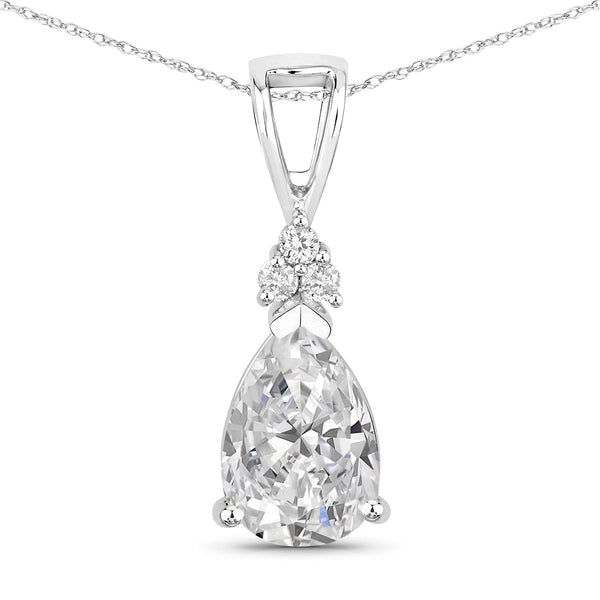 Tropez Pear Drop Earrings with Diamond Accents