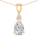 Tropez Pear Drop Earrings with Diamond Accents