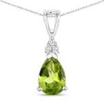 Tropez Pear Drop Earrings with Diamond Accents