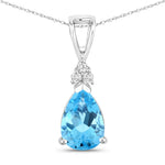 Tropez Pear Drop Earrings with Diamond Accents