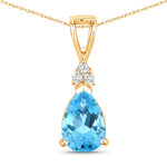 Tropez Pear Drop Earrings with Diamond Accents