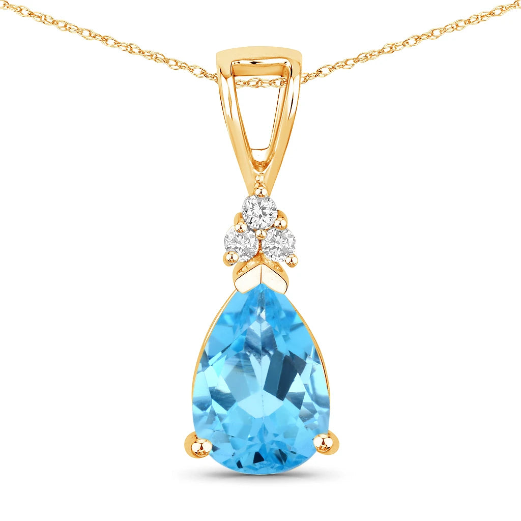 Tropez Pear Drop Earrings with Diamond Accents