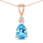 Tropez Pear Drop Earrings with Diamond Accents