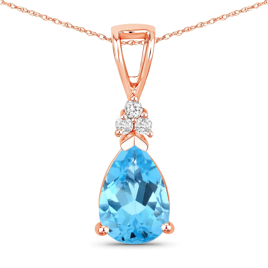 Tropez Pear Drop Earrings with Diamond Accents