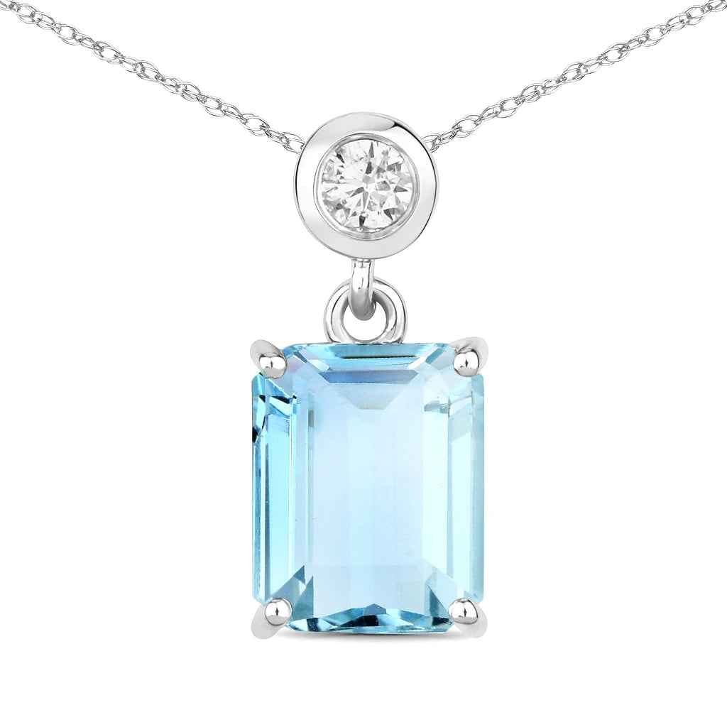 Emerald Cut Drop Pendant