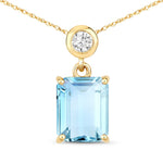 Emerald Cut Drop Pendant
