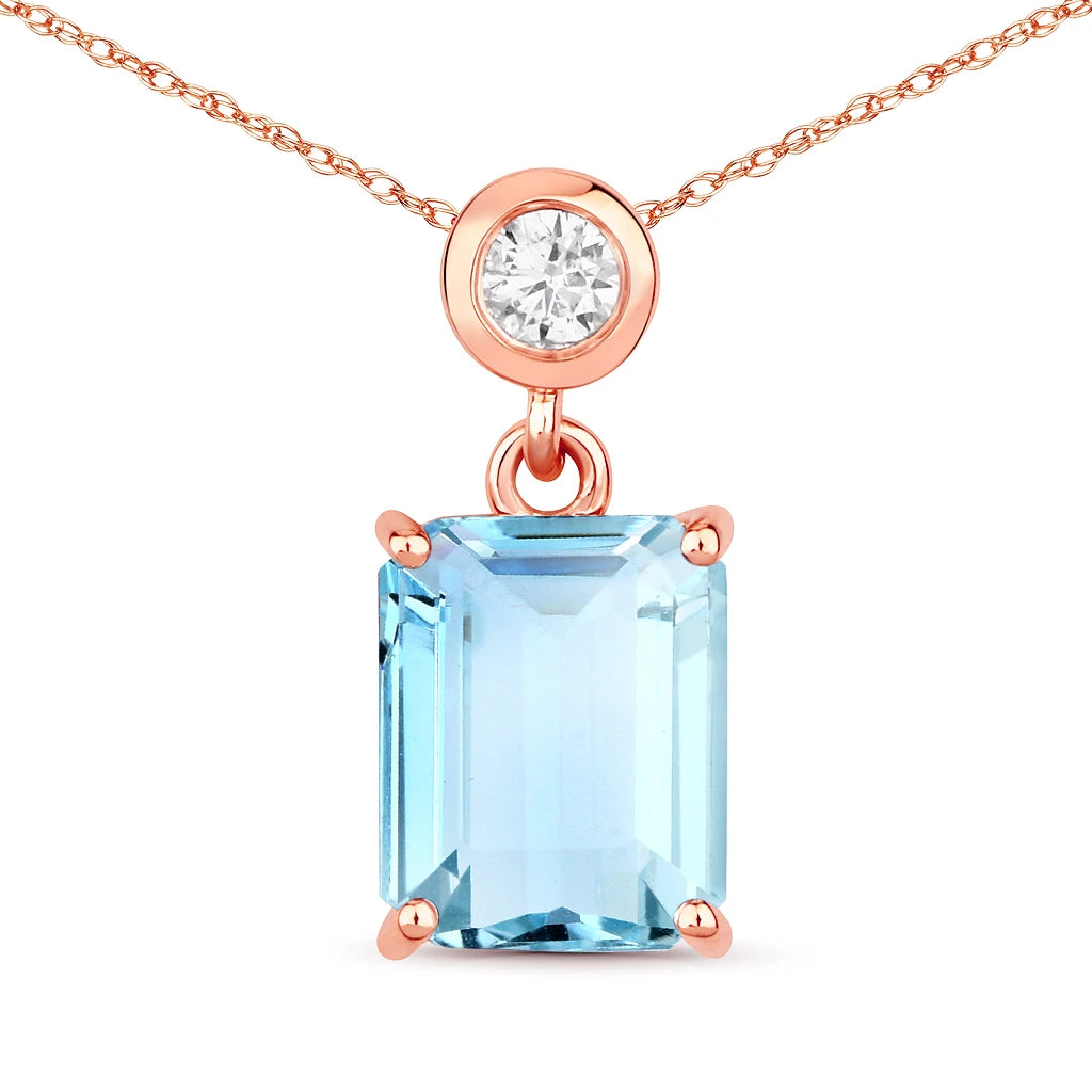 Emerald Cut Drop Pendant