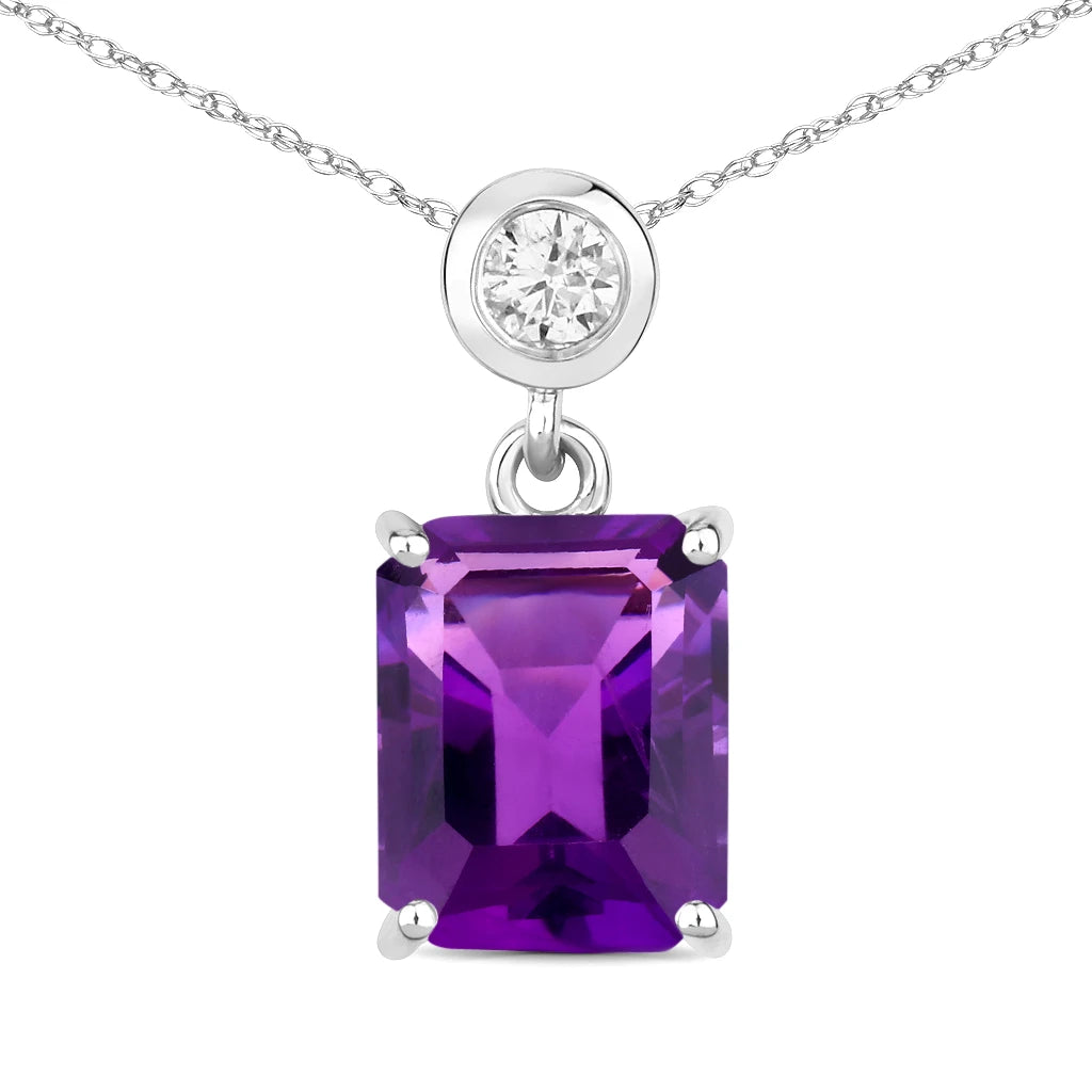 Emerald Cut Drop Pendant