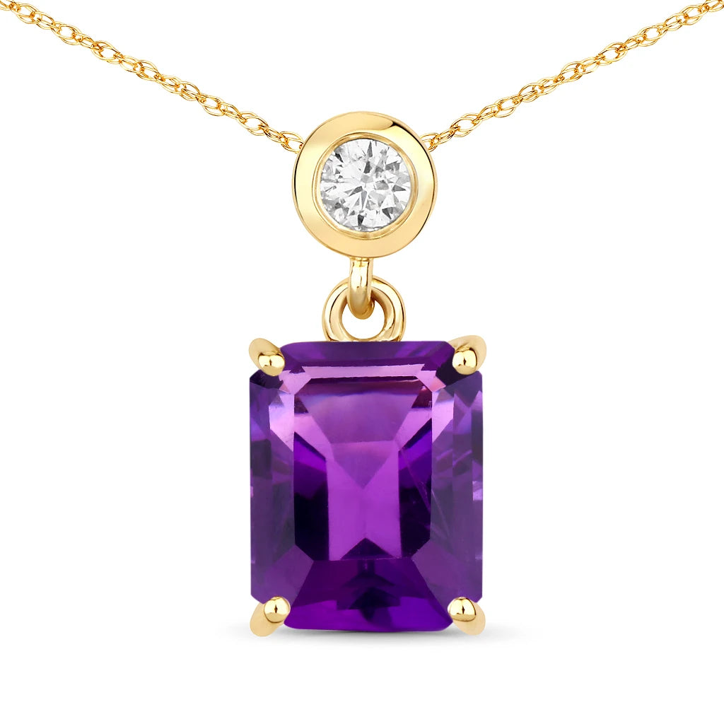 Emerald Cut Drop Pendant