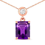 Emerald Cut Drop Pendant
