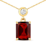Emerald Cut Drop Pendant