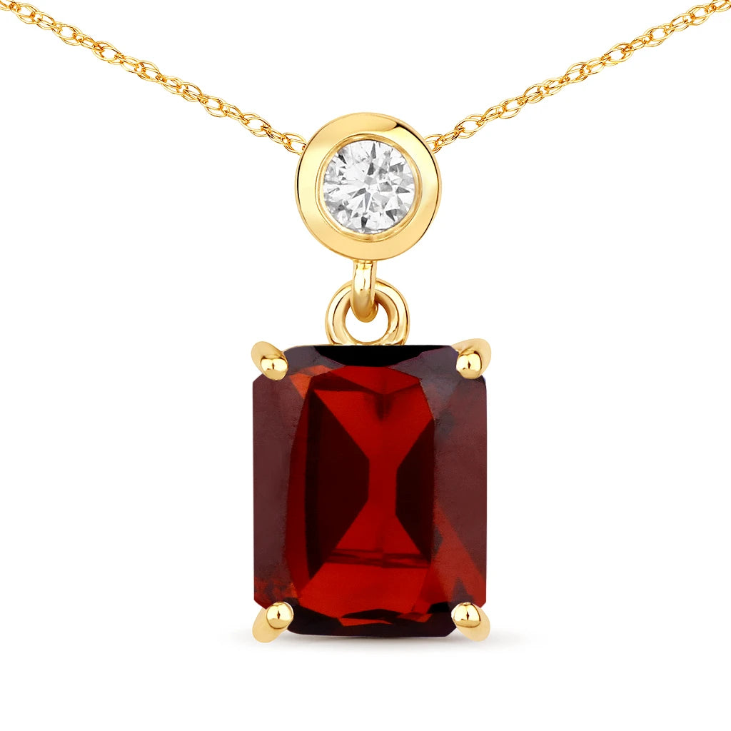 Emerald Cut Drop Pendant