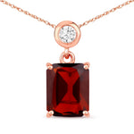Emerald Cut Drop Pendant