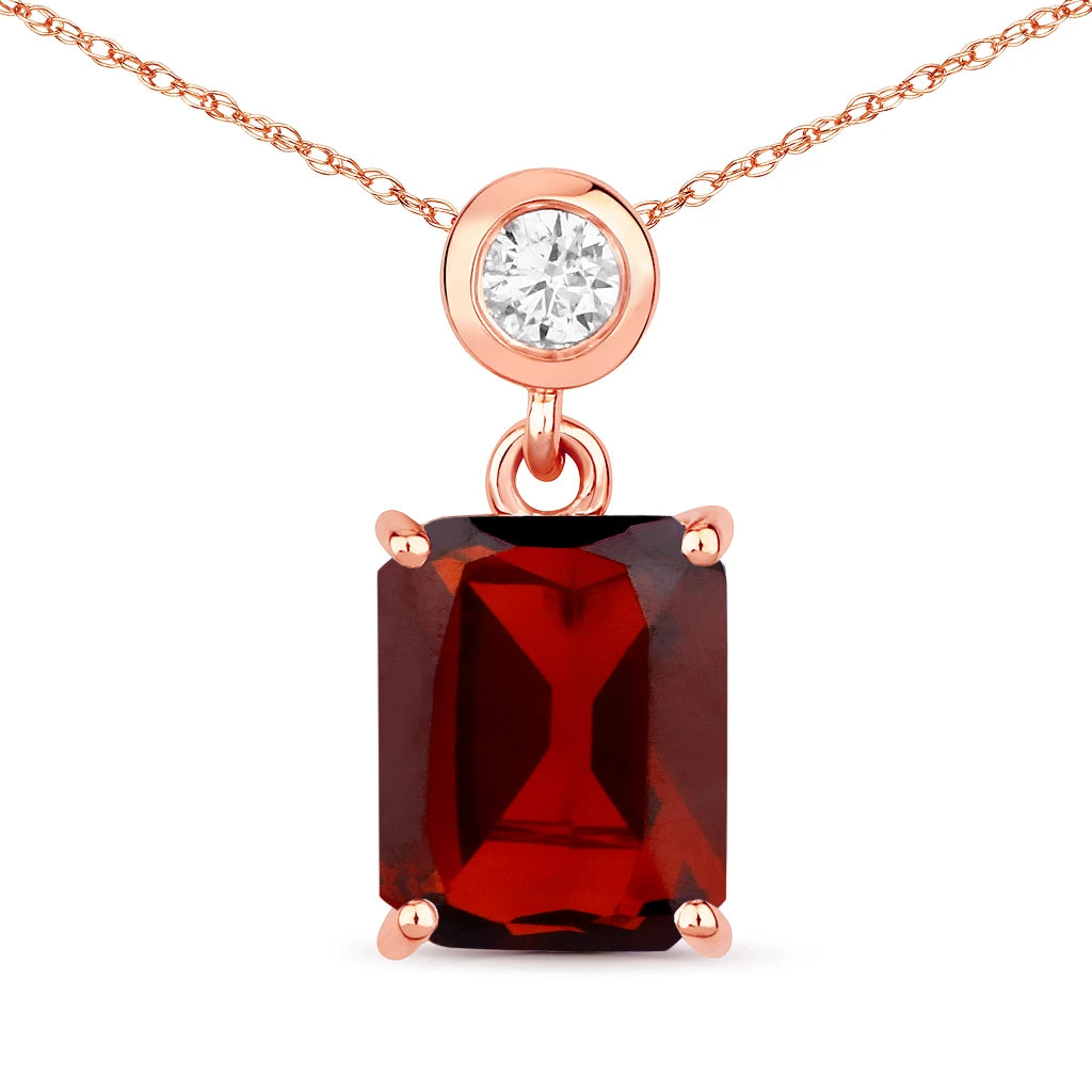 Emerald Cut Drop Pendant