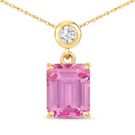 Emerald Cut Drop Pendant