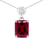 Emerald Cut Drop Pendant