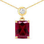 Emerald Cut Drop Pendant