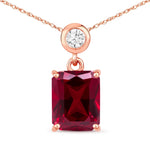 Emerald Cut Drop Pendant