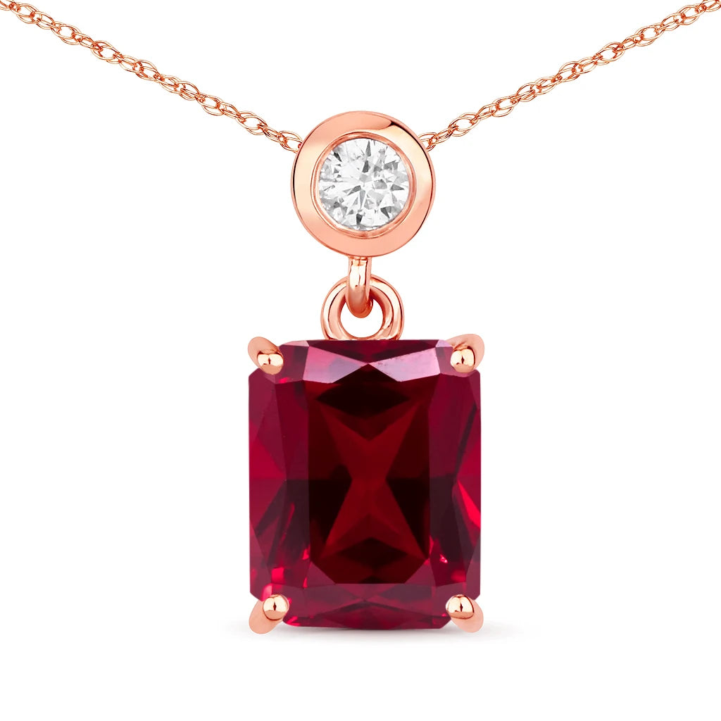 Emerald Cut Drop Pendant