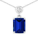 Emerald Cut Drop Pendant