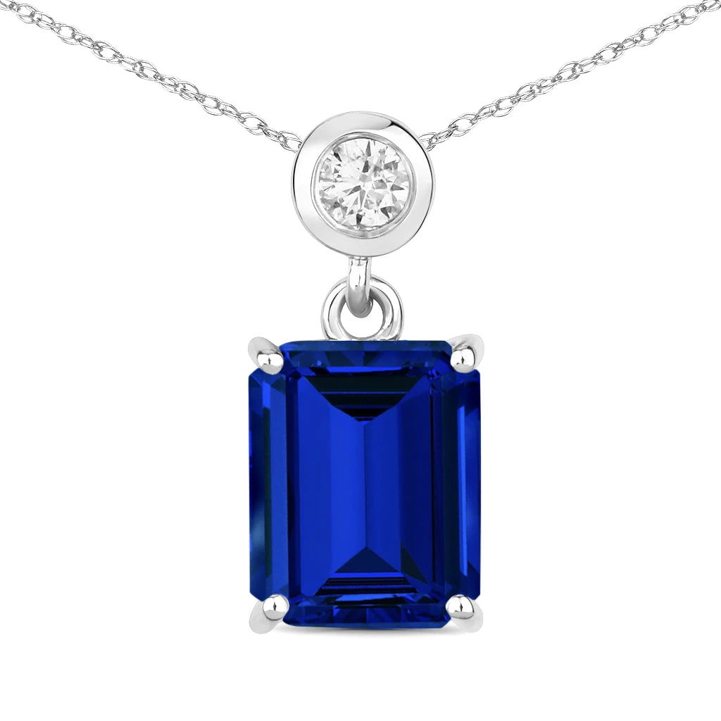 Emerald Cut Drop Pendant