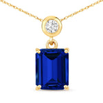 Emerald Cut Drop Pendant